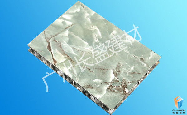 山水紋淺藍石材鋁蜂窩板 山水紋淺藍石材鋁蜂窩板